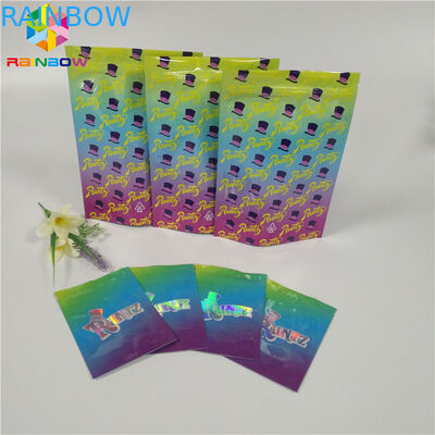 Η σακούλα φύλλων αλουμινίου απόδειξης μυρωδιάς που συσκευάζει τα μπισκότα τσαντών Runtz/χάπι/Gummy αντέχει την εφαρμογή