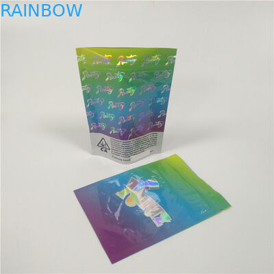 Συσκευάζοντας στάση σακουλών φύλλων αλουμινίου αλουμινίου απόδειξης παιδιών επάνω στην τσάντα για τη Gummy καραμέλα μαριχουάνα