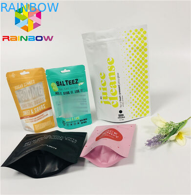 Η στάση Mylar FDA επάνω στη σακούλα φερμουάρ, σφραγισμένες Ziplock πλαστικές τσάντες με κρεμά την τρύπα