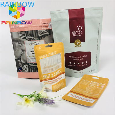 Τσάντες τσαγιού μεταλλινών που συσκευάζουν τη στάση επάνω στην τσάντα φύλλων αλουμινίου αργιλίου με το φερμουάρ/τη λυσσασμένη εγκοπή