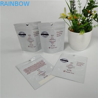 Η μόνη Ziplock σπόρου ζιζανίων στάσεων πλαστική συνήθεια τσαντών τύπωσε τη ματ μαύρη σακούλα φύλλων αλουμινίου