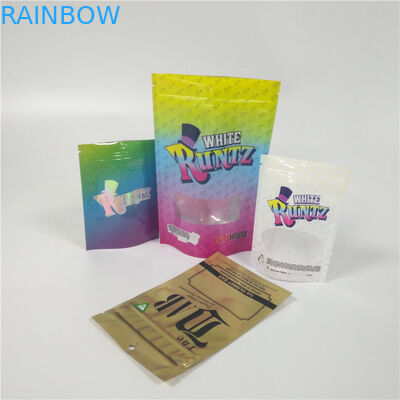 Τυπωμένη η συνήθεια σακούλα στάσεων επάνω που συσκευάζει τη στιλπνή επιφάνεια τελειώνει Cbd με το παράθυρο