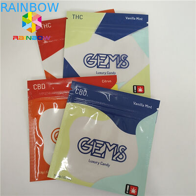 Ανακυκλώσιμες βοτανικές συσκευάζοντας πλαστικές τσάντες 3 θυμιάματος σφραγισμένη πλευρά συνήθεια με το φερμουάρ