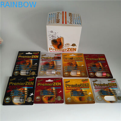 Αρχαιότερο της ZEN αρσενικό σεξουαλικό απόδοσης αυξήσεων χαπιών κιβώτιο εγγράφου φουσκαλών συσκευάζοντας