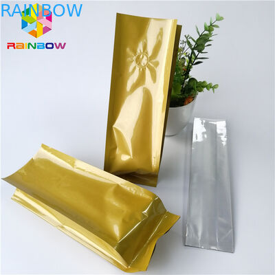 Resealable στάση φύλλων αλουμινίου αργιλίου επάνω Gusset σακουλών 12oz 16oz στη δευτερεύουσα τσάντα τσαγιού καφέ ψητού