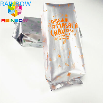 Οι τοποθετημένες σε στρώματα πλαστικές σακούλες που συσκευάζουν δευτερεύον Gusset συγκολλούν την κενή μαζική τσάντα βαλβίδων τσαγιού