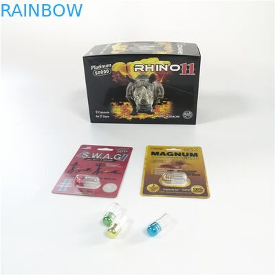 Μαύρος πάνθηρων φουσκαλών συσκευάζοντας χαπιών εγγράφου ρινόκερος 69 9000 χαπιών φύλων επίδρασης κιβωτίων τρισδιάστατος