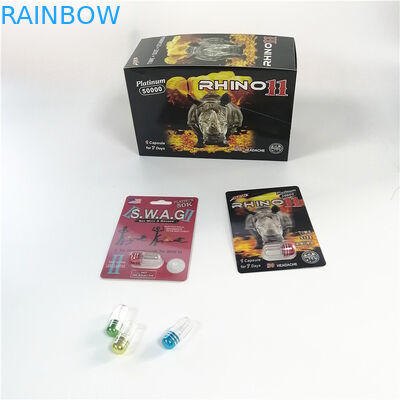 Συσκευάζοντας σφαίρα εμπορευματοκιβωτίων ρινοκέρων καρτών φουσκαλών συνήθειας για την αρσενική συσκευασία καψών αυξήσεων