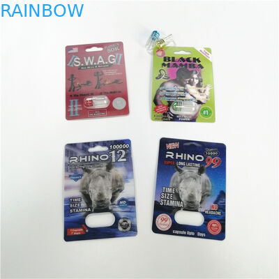 Συσκευάζοντας σφαίρα εμπορευματοκιβωτίων ρινοκέρων καρτών φουσκαλών συνήθειας για την αρσενική συσκευασία καψών αυξήσεων