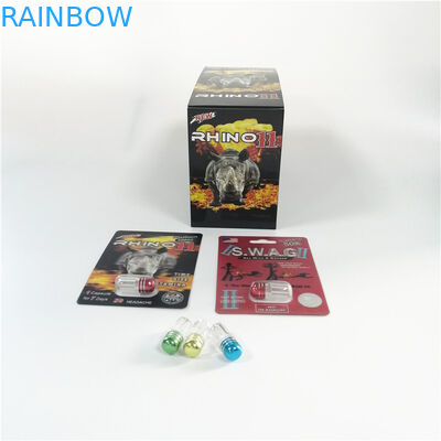 Ρινόκερος κάρτα φουσκαλών 69 σειρών που συσκευάζει την αρσενική αυξήσεων συσκευασία φουσκαλών χαπιών χαπιών τρισδιάστατη