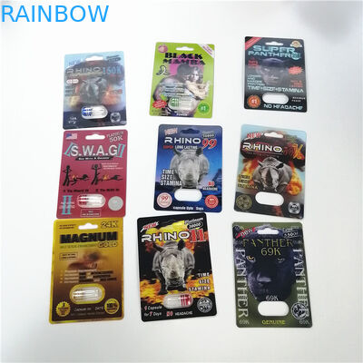 Τρισδιάστατη συσκευασία φουσκαλών καψών καρτών καρτών Premizen για τα αρσενικά χάπια αυξήσεων