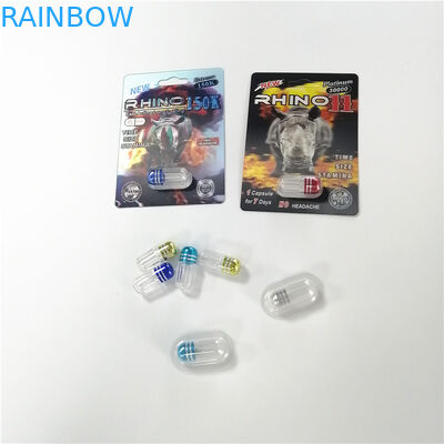 Συσκευάζοντας τυπωμένος συνήθεια τρισδιάστατος ρινόκερος 69 επίδρασης καρτών φουσκαλών ντυμένου εγγράφου πακέτο καψών χαπιών