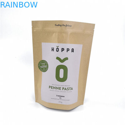 Eco φιλική της Kraft εγγράφου στάση τροφίμων τσαντών συσκευάζοντας επάνω στο ψωμί/την καραμέλα/τα φρούτα Zipperfor