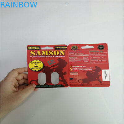 Τα αρσενικά χάπια αυξήσεων βγάζουν φουσκ'αλες τον τυπωμένο συνήθεια ρινόκερο 69 συσκευασίας καρτών τρισδιάστατη κάρτα χαπιών φύλων