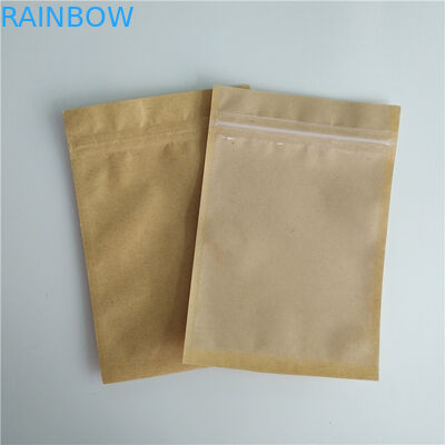 Ανακυκλώσιμος ανθεκτικός τσαντών εγγράφου συνήθειας μαξιλαριών σακουλιών καφέ σπόρου κερασιών με το παράθυρο