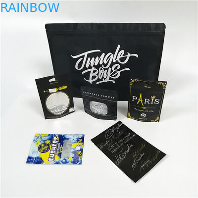 Σαφής σακούλα φύλλων αλουμινίου αργιλίου παραθύρων που συσκευάζει το πλαστικό Doypack ζιζανίων Cbd πακέτο Mylar με το φερμουάρ