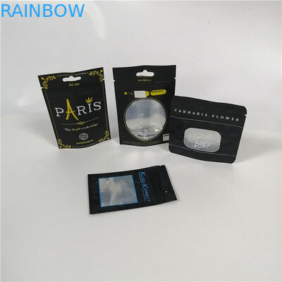 Σαφής σακούλα φύλλων αλουμινίου αργιλίου παραθύρων που συσκευάζει το πλαστικό Doypack ζιζανίων Cbd πακέτο Mylar με το φερμουάρ