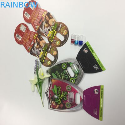 Ο ρινόκερος 69 εμπορικών σημάτων χάπια καψών βγάζει φουσκ'αλες την πλαστική τρισδιάστατη συσκευασία χαπιών φύλων καρτών που προσαρμόζεται