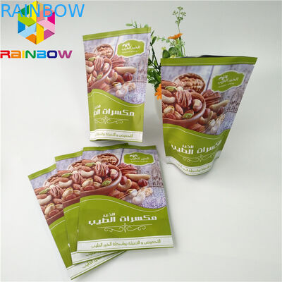 Η Resealable τοπ Ziplock τσάντα σακουλών Doypack μεταλλινών φύλλων αλουμινίου αργιλίου για το καρύδι/ξεραίνει τα φρούτα