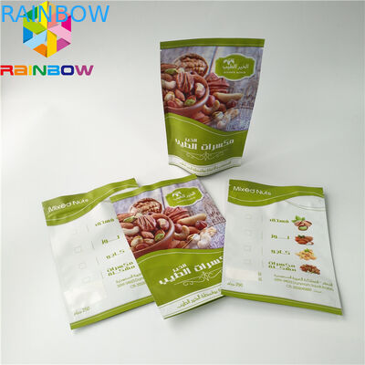 Η Resealable τοπ Ziplock τσάντα σακουλών Doypack μεταλλινών φύλλων αλουμινίου αργιλίου για το καρύδι/ξεραίνει τα φρούτα