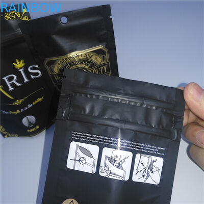 Τυπωμένο συνήθεια βοτανικό θυμίαμα μεταλλινών που συσκευάζει Ziplock φύλλων αλουμινίου Mylar την ακίνδυνη για τα παιδιά τσάντα