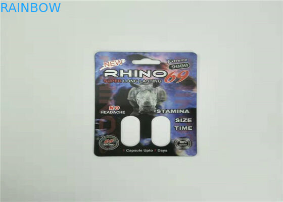 Τρισδιάστατη κάρτα φουσκαλών επίδρασης Mamba που συσκευάζει την προσαρμοσμένη εκτύπωση για τα χάπια φύλων καψών