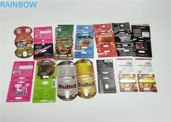 Καψών πλαστικό φουσκαλών συσκευάζοντας φύλων σχέδιο ρινοκέρων 8-50000 καρτών χαπιών τρισδιάστατο με την πλαστική κάλυψη