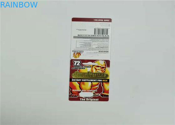 Ρινοκέρων 69-9000 φουσκαλών καρτών συσκευάζοντας καψών φύλων κάρτα ενθέτων χαπιών πλαστική για αρσενικό Enhancemen