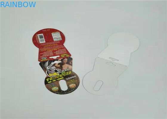 Μια καθορισμένη κάρτα εγγράφου χαπιών φύλων που συσκευάζει το κόκκινο χρώμα συνήθειας καρτών φουσκαλών ρινοκέρων V7 αγκίδων