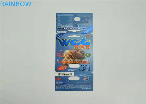 Μια καθορισμένη κάρτα εγγράφου χαπιών φύλων που συσκευάζει το κόκκινο χρώμα συνήθειας καρτών φουσκαλών ρινοκέρων V7 αγκίδων