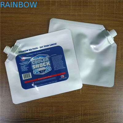 Επαναχρησιμοποιήσιμη στάση ποτών επάνω στις βιοδιασπάσιμες τσάντες καρυκευμάτων συσκευασίας τροφίμων σακουλών φερμουάρ με τους σωλήνες