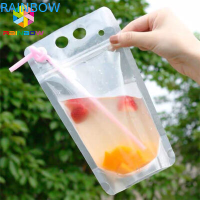 Η PET υλική πίνει τη σακούλα τροφίμων χυμού που συσκευάζει την εκτύπωση τσαντών CMYK Doypack με τις λαβές