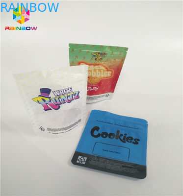 Η ακίνδυνη για τα παιδιά στάση 3.5g επάνω στις τσάντες σακουλών φερμουάρ προσαρμόζει την απόδειξη μυρωδιάς πακέτων Runtz τυπωμένων υλών