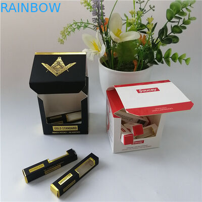 Σαφές παραθύρων συσκευάζοντας εγγράφου λογότυπο σφράγισης φύλλων αλουμινίου κιβωτίων καυτό που τυπώνεται για το δώρο/τα καλλυντικά συσκευασίας