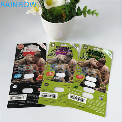 Προσαρμοσμένες τρισδιάστατες φουσκαλών πακέτων συσκευάζοντας φουσκάλες χαπιών αυξήσεων απόδοσης ατόμων σεξουαλικές