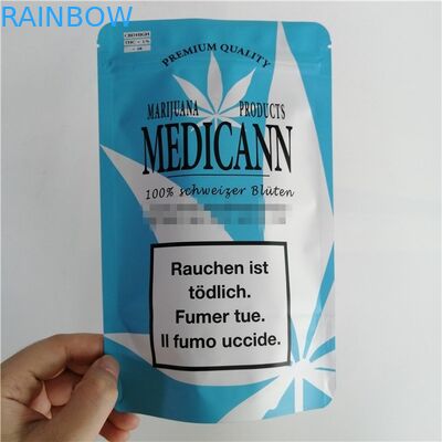 Η στάση κλειδαριών φερμουάρ φύλλων αλουμινίου αργιλίου Mylar επάνω στη συνήθεια τσαντών τύπωσε βιοδιασπάσιμο ανθεκτικό