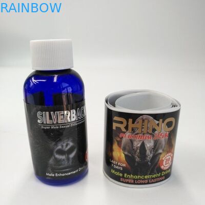 Στιλπνός τελειώστε την κάρτα φουσκαλών που συσκευάζει τις μόνες αυτοκόλλητες ετικέττες ρινοκέρων ετικετών Adhensive για το αρσενικό ποτό αυξήσεων