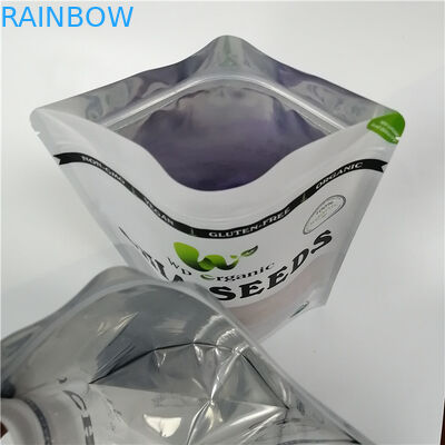 Συσκευάζοντας σακούλες ριπών ζύμης μπισκότων τσαντών πρόχειρων φαγητών απόδειξης μυρωδιάς με τα μπροστινά ομιχλώδη παράθυρα