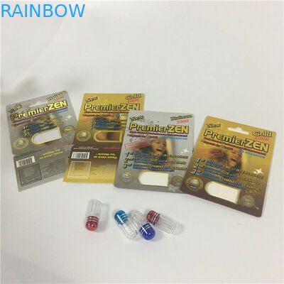 Κάρτα φουσκαλών εγγράφου CBD που συσκευάζει την αρσενική χρήση χαπιών ανυψωτών με τα UV κιβώτια επίδειξης