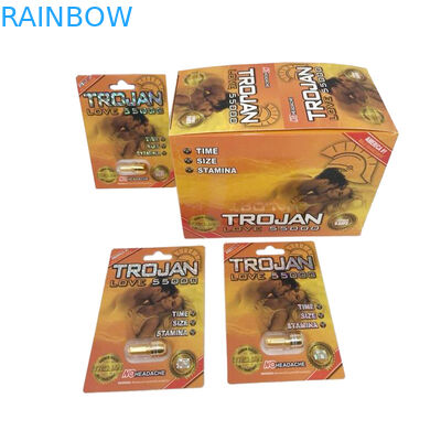 Αρσενικά χάπια αυξήσεων πάνθηρων/Mamba/ρινοκέρων V7 συσκευασίας κιβωτίων εγγράφου εκτύπωσης Gravnre που εφαρμόζονται