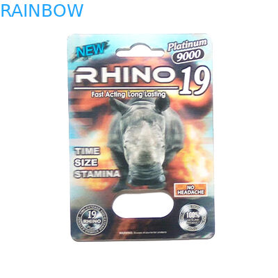 Αρσενικά χάπια αυξήσεων πάνθηρων/Mamba/ρινοκέρων V7 συσκευασίας κιβωτίων εγγράφου εκτύπωσης Gravnre που εφαρμόζονται