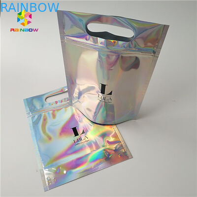 Αλατισμένη συσκευασία λουτρών φύλλων αλουμινίου ολογραμμάτων τσαντών συσκευασίας Skincare καλλυντική με το παράθυρο/την κρεμάστρα