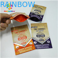 Η μακροχρόνια συσκευασία σακουλών φύλλων αλουμινίου διάρκειας ζωής συγκολλά την τσάντα 1/8oz με θερμότητα 1/2oz 1oz CBD Gummies