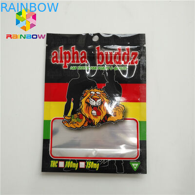 UV Ziplock τσαντών μπισκότων Mylar απόδειξης μυρωδιάς σακουλών φύλλων αλουμινίου εκτύπωσης συσκευάζοντας Resealable όρθιες τσάντες φύλλων αλουμινίου