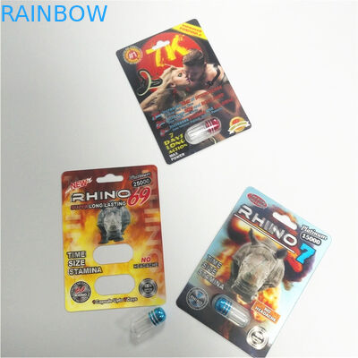 Ευτυχής συνήθεια καρτών εγγράφου φουσκαλών χαπιών ρινοκέρων συσκευασίας πακέτων χρονικών φουσκαλών Buffalo