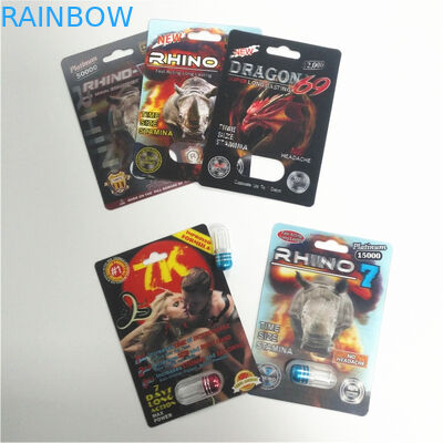 ΡΙΝΟΚΕΡΟΣ 69 αρσενικό χάπι αυξήσεων που συσκευάζει την τρισδιάστατη φακοειδή κάρτα Eco πακέτων - φιλικό