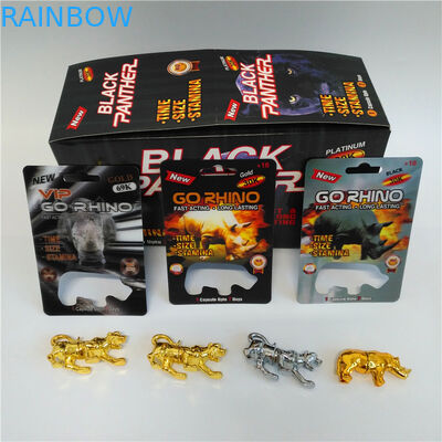 Πηγαίνετε συσκευασία καρτών φουσκαλών χαπιών αυξήσεων ατόμων ρινοκέρων με το μπουκάλι φουσκαλών αριθμού ρινοκέρων