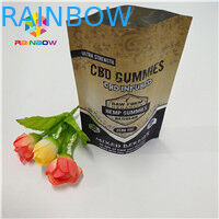 Doypack Κ αργιλίου φύλλων αλουμινίου σακουλών ασφαλίστρου CBD κάνναβης λουλουδιών ανθεκτική σακούλα παιδιών απόδειξης μυρωδιάς τσαγιού συσκευάζοντας