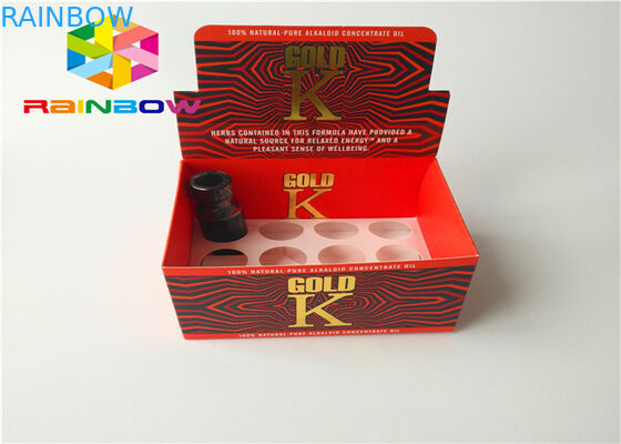 Το ανακυκλωμένο έγγραφο ζάρωσε το λιανικό αντίθετο κιβώτιο επίδειξης για τον υγρό ε ατμού χυμό Vape ε