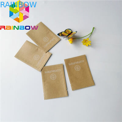 Μικρή ανακυκλωμένη καφετιά υγρασία φύλλων αλουμινίου αργιλίου εκτύπωσης συνήθειας εγγράφου της Kraft - απόδειξη